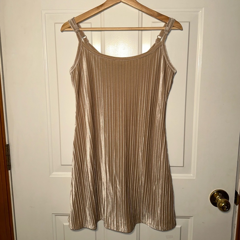 American Eagle Outfitters Velvet Soft Pink Tank Mini Dress